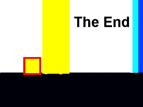 7 yaşımda yaptığım bir oyun: sarı bir blok ve The End yazısı